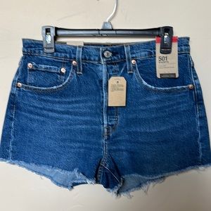 Levi’s button fly denim shorts -501